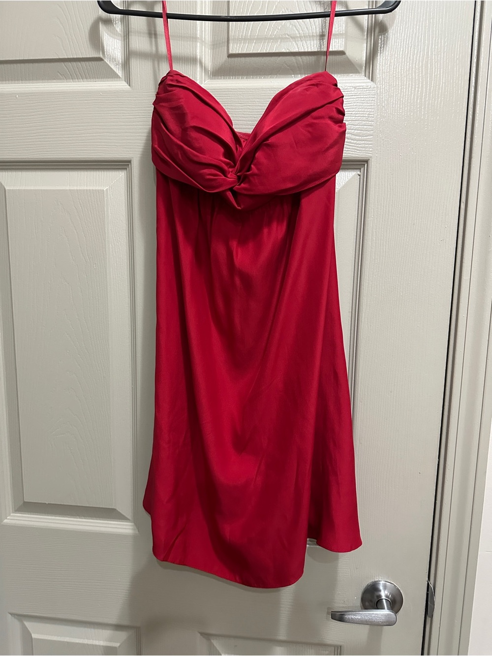 The Limited Red Strapless Twist Bust Mini Dress
